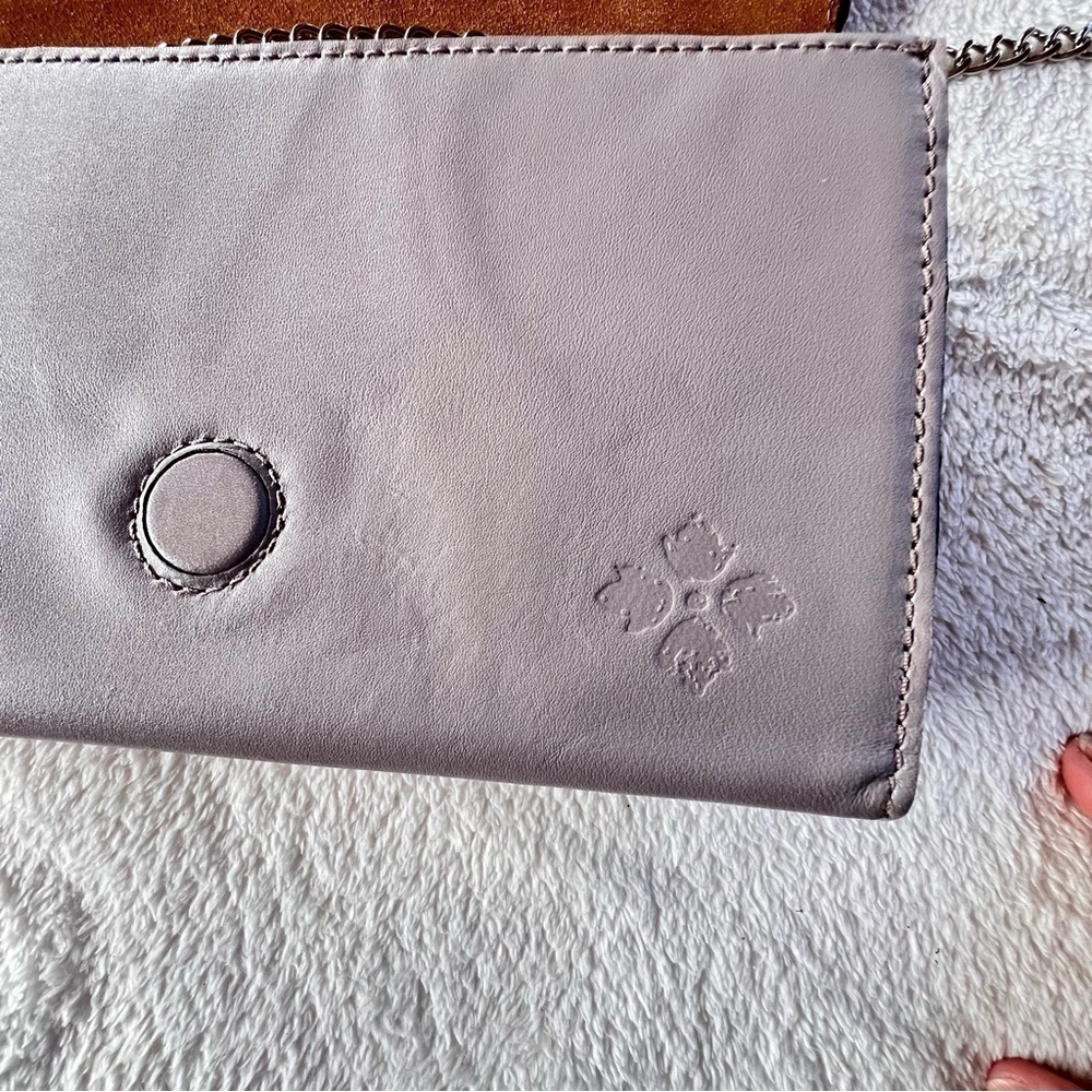 PATRICIA NASH GALINA GIADA 3D FLORAL CROSSBODY SILVER CHAIN STONE GRAY NWOT - Picture 7 of 10